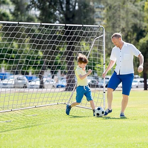 Miniatura 7 de ZENY Portería de fútbol portátil de 12 x 6 pies para patio trasero niños y adultos red de fútbol y marco para el hogar práctica entrenamiento