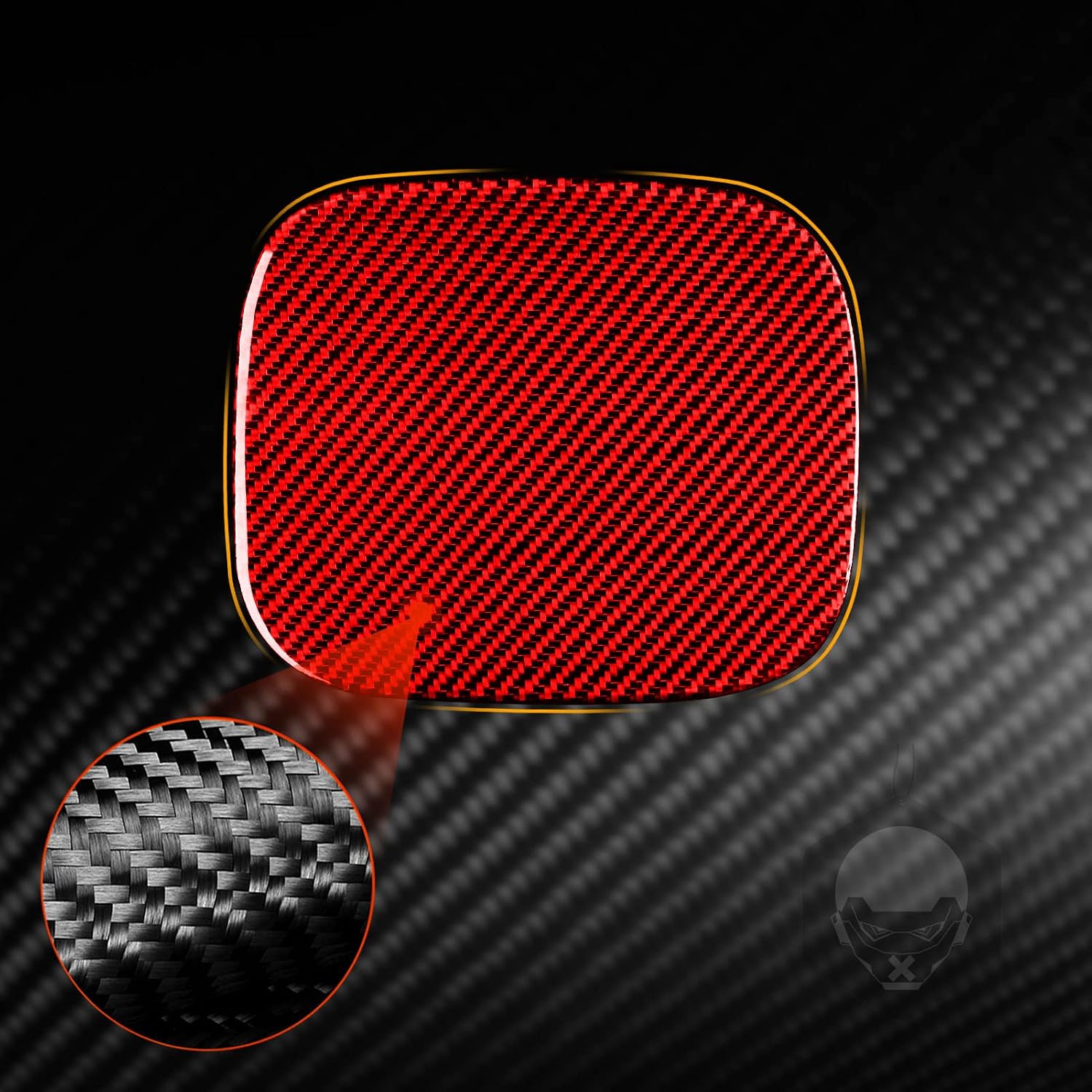 Fuel Filler Door Cap Gas Tank Cap Cover Trim Compatible with Honda Accord 2018 2019 2020 2021 2022 10th Gen Accessories Carbon Fiber Interior Stickers