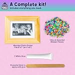 PURPLE LADYBUG DIY Mosaic Picture Frame Craft Kit - Birthday Girls Gifts 8-12 Years Old, Tween & Teen Girl Gifts Ideas - Unique Arts and Crafts for Kids 6-8 - Cute Room Decor