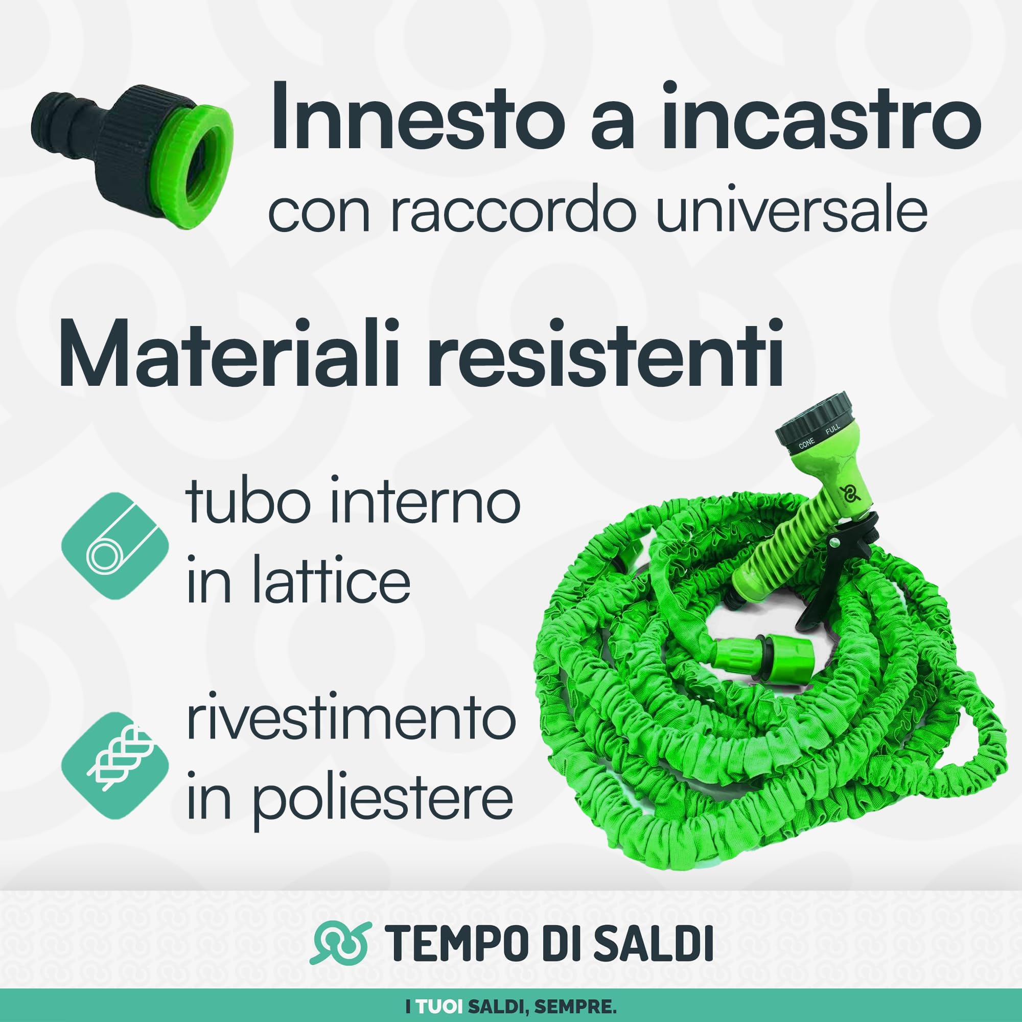 Tubo Da Giardino Garden Mile 15m – 3 Strati Antipiega, Resistente E Flessibile