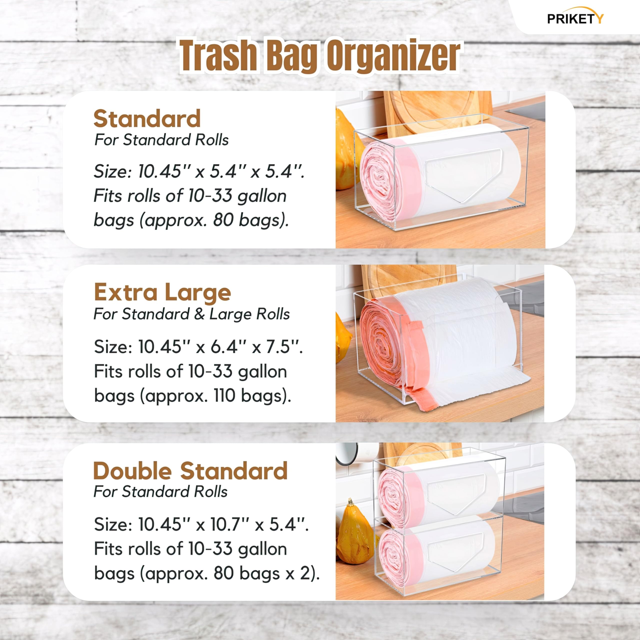 Cikonielf Distributeur Mural De Sacs Poubelles Organisateur De Sac Poubelle Mural, Distributeur