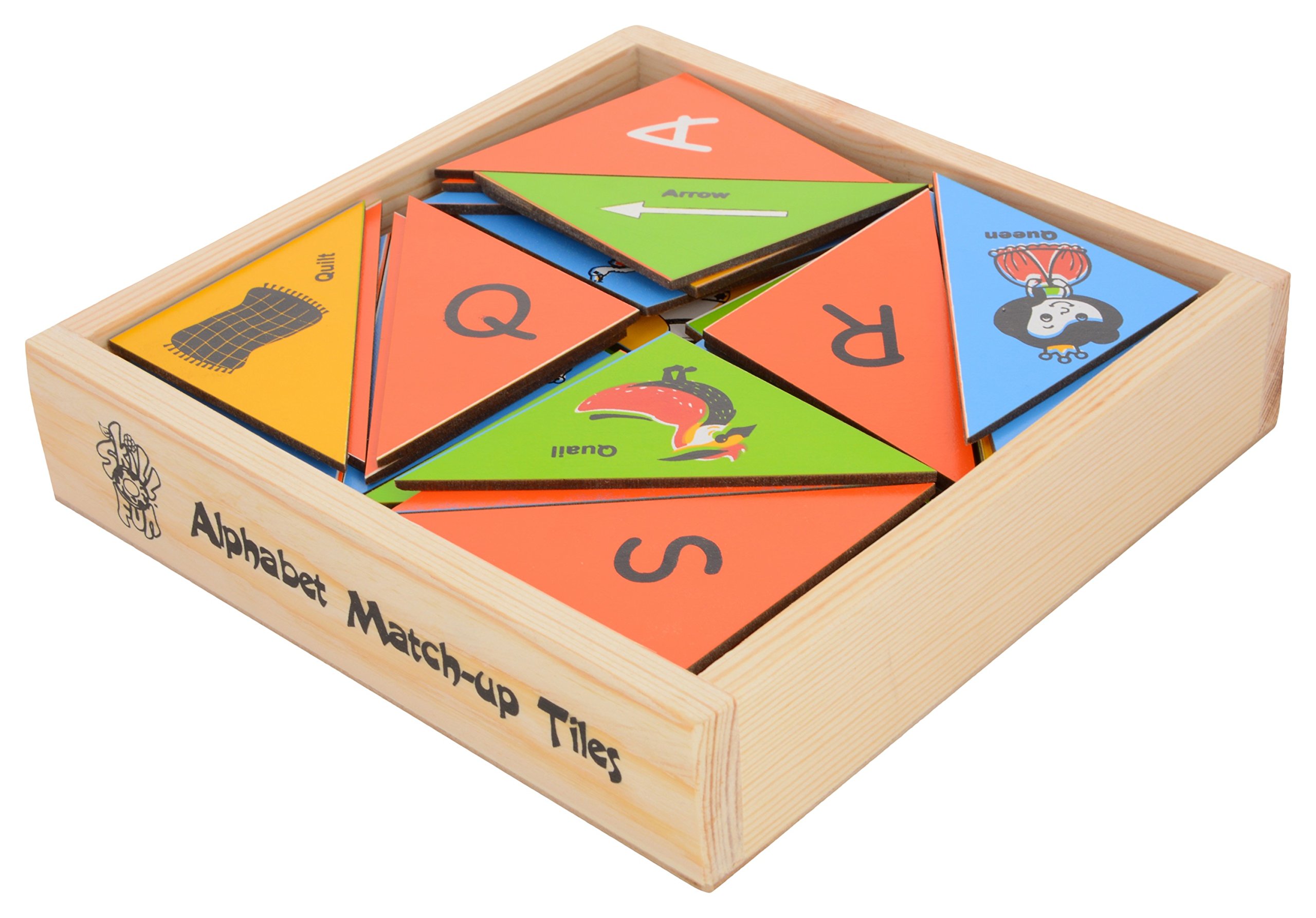Skillofun Kid - L-54B Wooden Alphabet Tiles, Non-Toxic Eco-Friendly Vibrant Wooden Tiles | Fun Interactive Puzzle | Safe Educational Play | Cognitive & Motor Skill Development | 26 Letter Set (B009GCRAHO) Amazon Price History, Amazon Price Tracker
