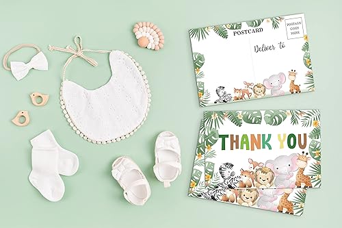 Miniatura 6 de Moon and Stars - Tarjetas postales de agradecimiento  Twinkle Twinkle Little Star Tarjetas de agradecimiento en blanco de doble cara para baby