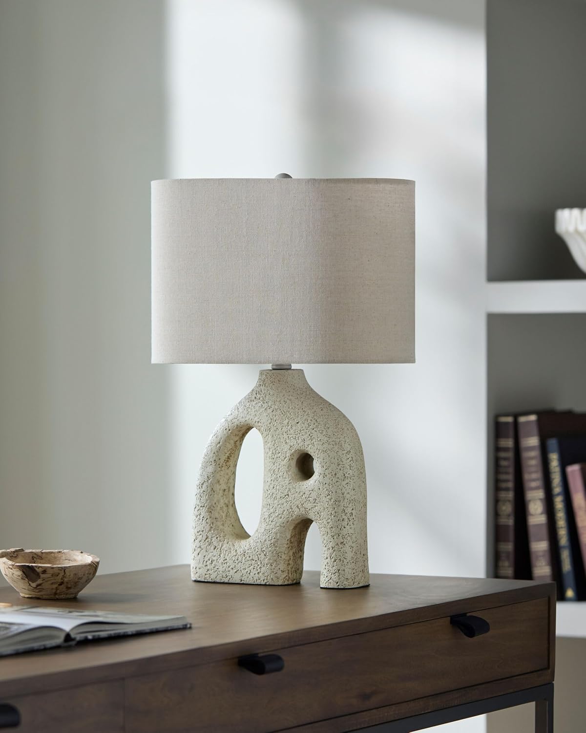 Mark&Day Table Lamps, Dyanne Traditional Cream/Wheat Bedside Table Lamp for Nightstand Bedroom, Living Room or Office (22" H x 8" W x 14" D)