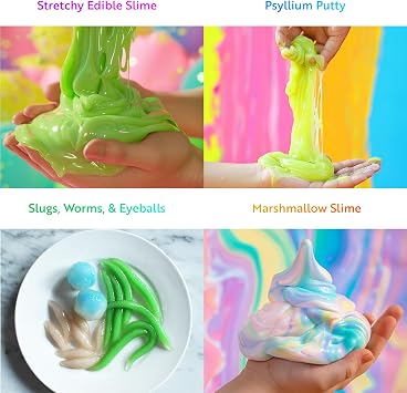 Playz Edible Slime Candy Making Kit for Kids Age 8-12 Years Old w/ 25+ Fun