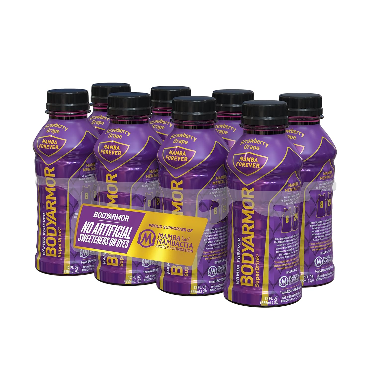 BODYARMOR Sports Drink Sports Beverage, Mamba Forever, Natural Flavors With Vitamins, Potassium-Packed Electrolytes, No Preservatives, Perfect For Athletes, 12 Fl Oz (Pack of 8) : Grocery & Gourmet Food