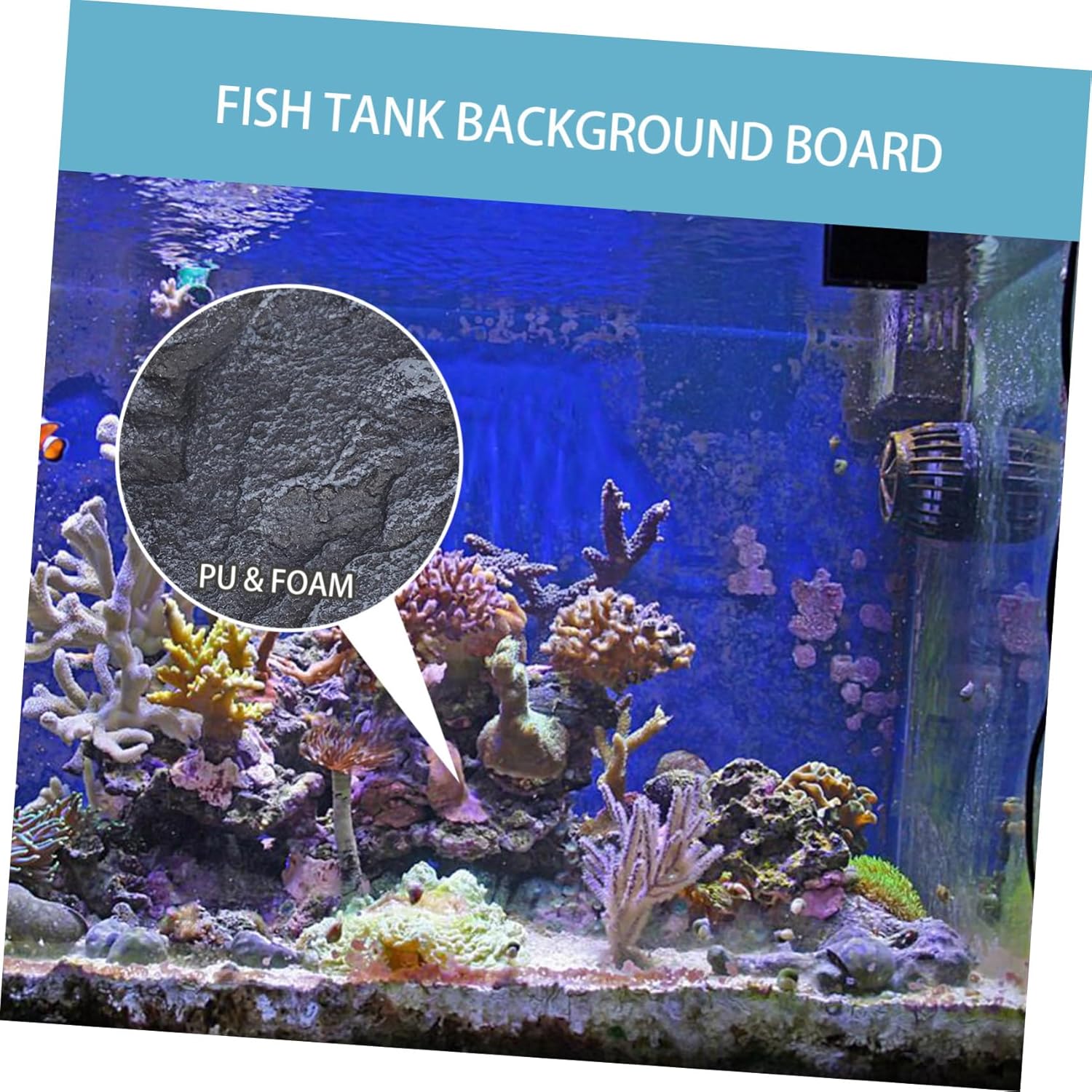 MERRYHAPY Decorative Background Board for Fish Tank Fresh and Chic Aquarium Wall Decor Lightweight Design for Natural Atmosphere for Aquatic Landscaping and Reptile Terrariums