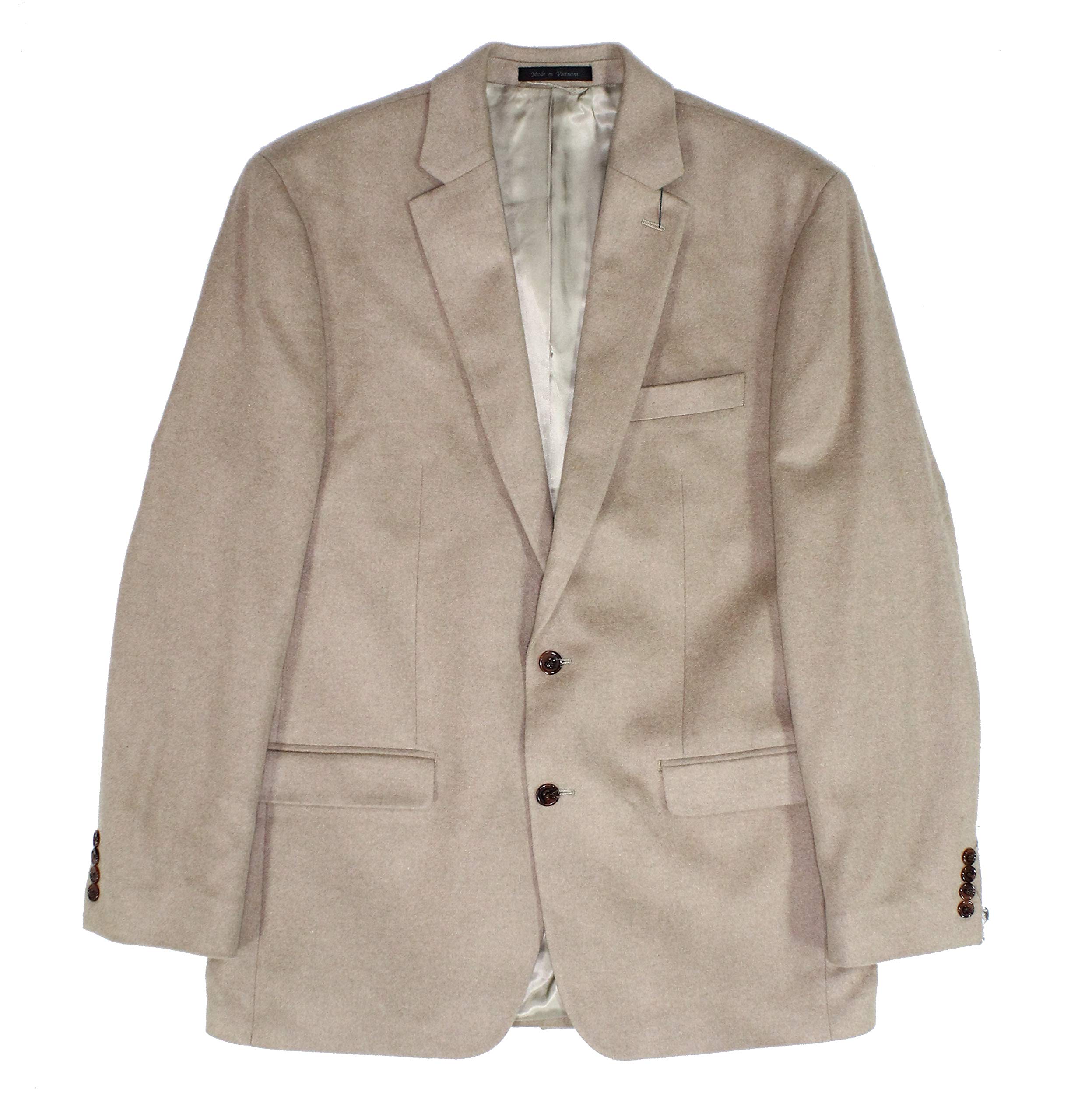 Mens Sport Coat Short Two-Button Beige 36