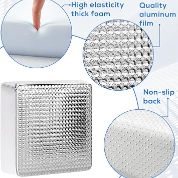 RV Vent Insulator, 3 Layers Structure Non Slip RV Skylight Insulator and Skylight Cover with Reflective Surface for 14 Inch Vent