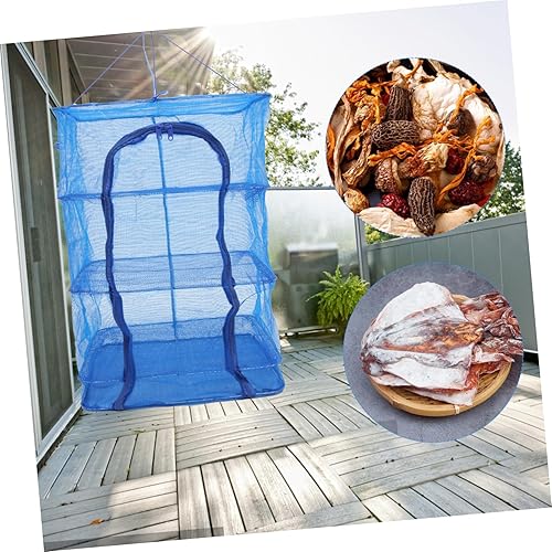 Miniatura 6 de Red de secado plegable para jaula de pescado para alimentos Rejilla de secado de ropa Estante de secado de lavandería plegable Frutas Verduras Jaula