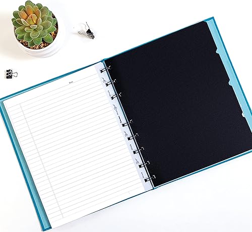 Miniatura 4 de Rediform Blueline MiracleBind™ accesorio para portátil, juego de cuatro (4) índices con pestañas, poliéster, 11 pulgadas x 9-1/16 pulgadas, negro