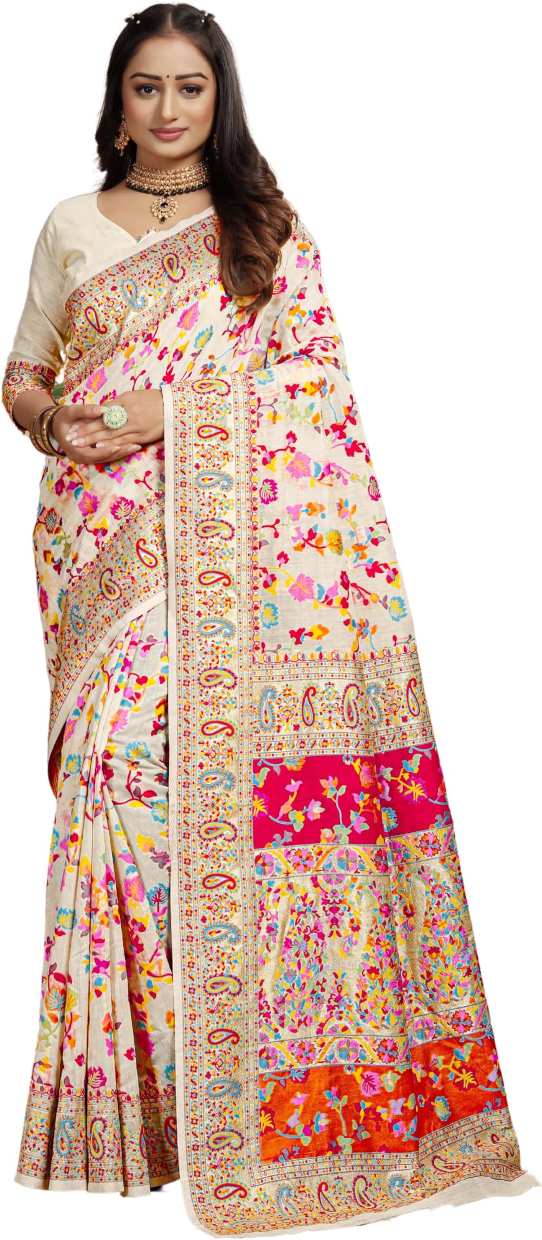 Bnarasi Jacquard Silk Saree For Women