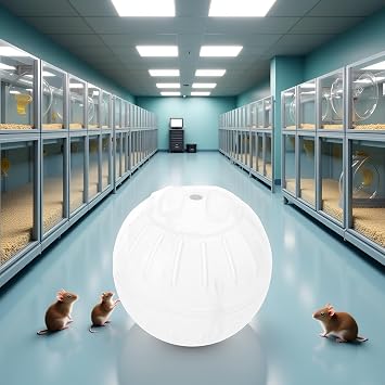 1Pc Silent Exercise Ball Plastic Spinner Hamster Running for Sugar Gliders Mice Gerbils Small Animal Exercise Wheels Multiple Colors Hamster Exercise Ball,Animal Health Supplie(White)