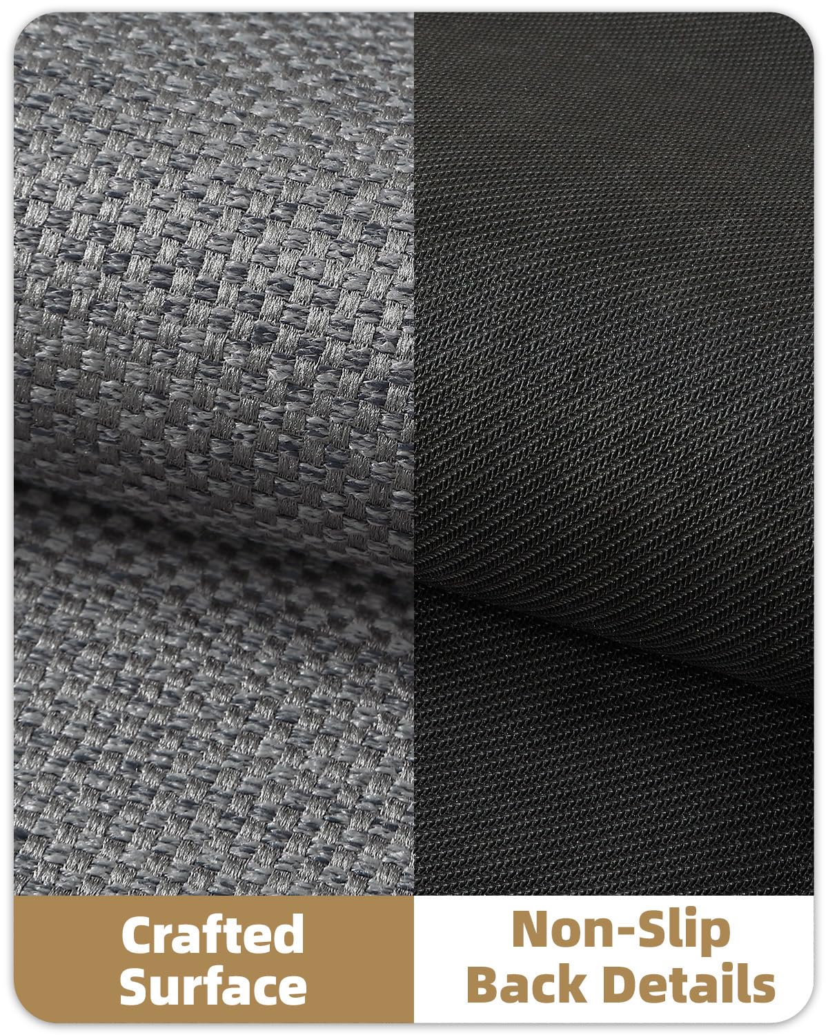 COLOR&GEOMETRY Tappeti da Cucina Antiscivolo Lavabile 71x365cm, 4mm Sottile Tessuto Runner Tappeto, Assorbente Facile da Pulire Tappeti da Pavimento per Davanti al Lavandino, Corridoio, Grigio