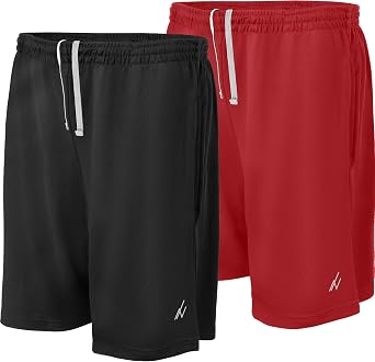 NY Threads Multi Pack Mens Athletic Shorts Quick Dry Lightweight Workout Running Gym Shorts with Pockets