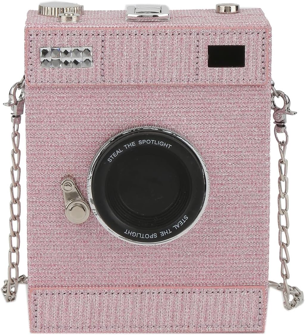 KUANG! Camera Shaped Shoulder Bag PU Leather Crossbody Bag Vintage Novelty Handbag Purse
