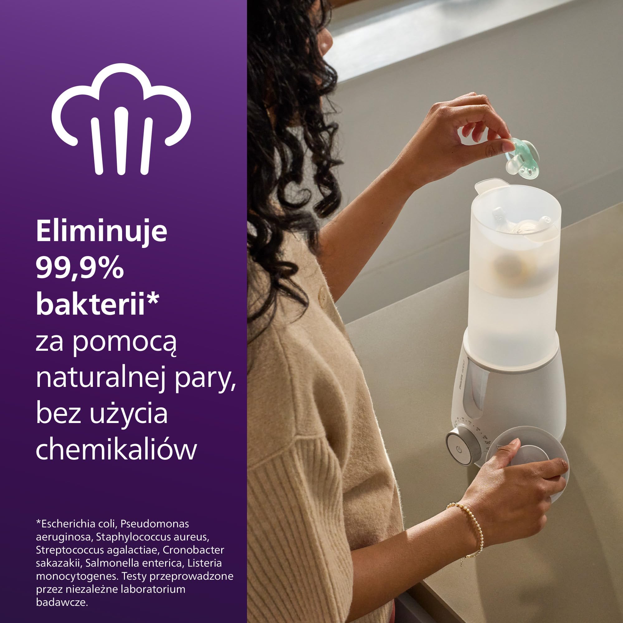 Philips Avent Premium podgrzewacz do butelek i sterylizator 2 w 1 w szpitalu, z inteligentnym czujnikiem temperatury, SCF359/00
