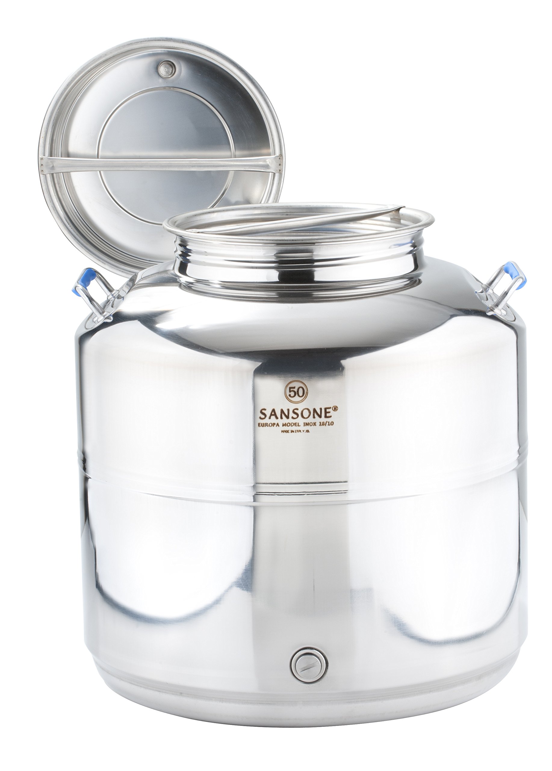 Sansone SA0050 Stainless Steel NSF Certified Fusti Water Cooler, 50 Liters, Silver