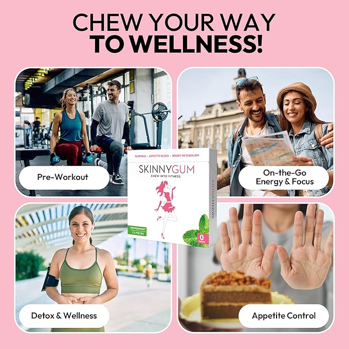 Skinny Gum Chicle Sin Azúcar Sabor Menta Natural 1.27 oz miniatura 7