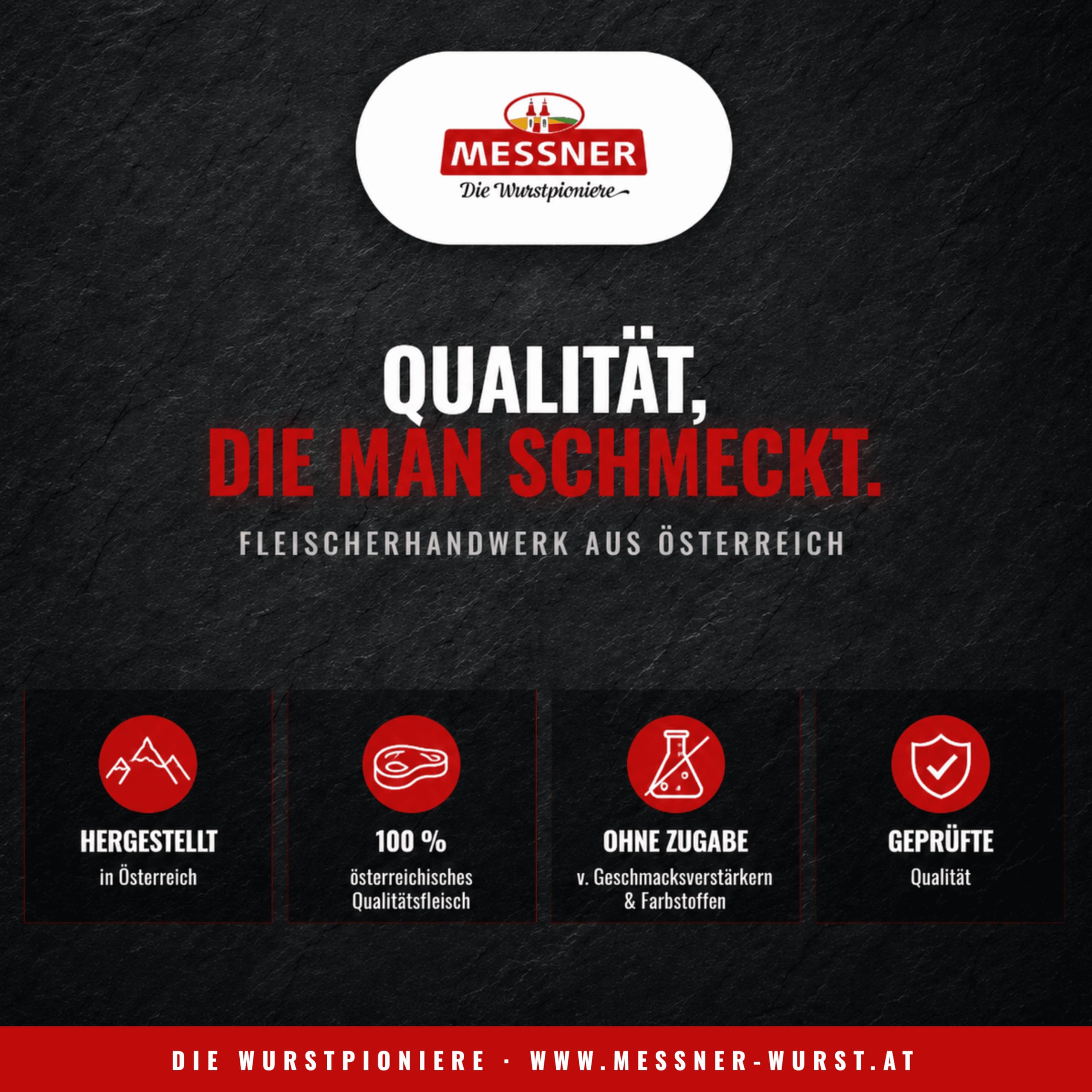 Messner Sportwurst Chicken 25x20g (500g) mit 35% Protein – Zarte Konsistenz, zuckerarm – Protein Snack, Low Carb Fleisch Snack, Chicken Snack