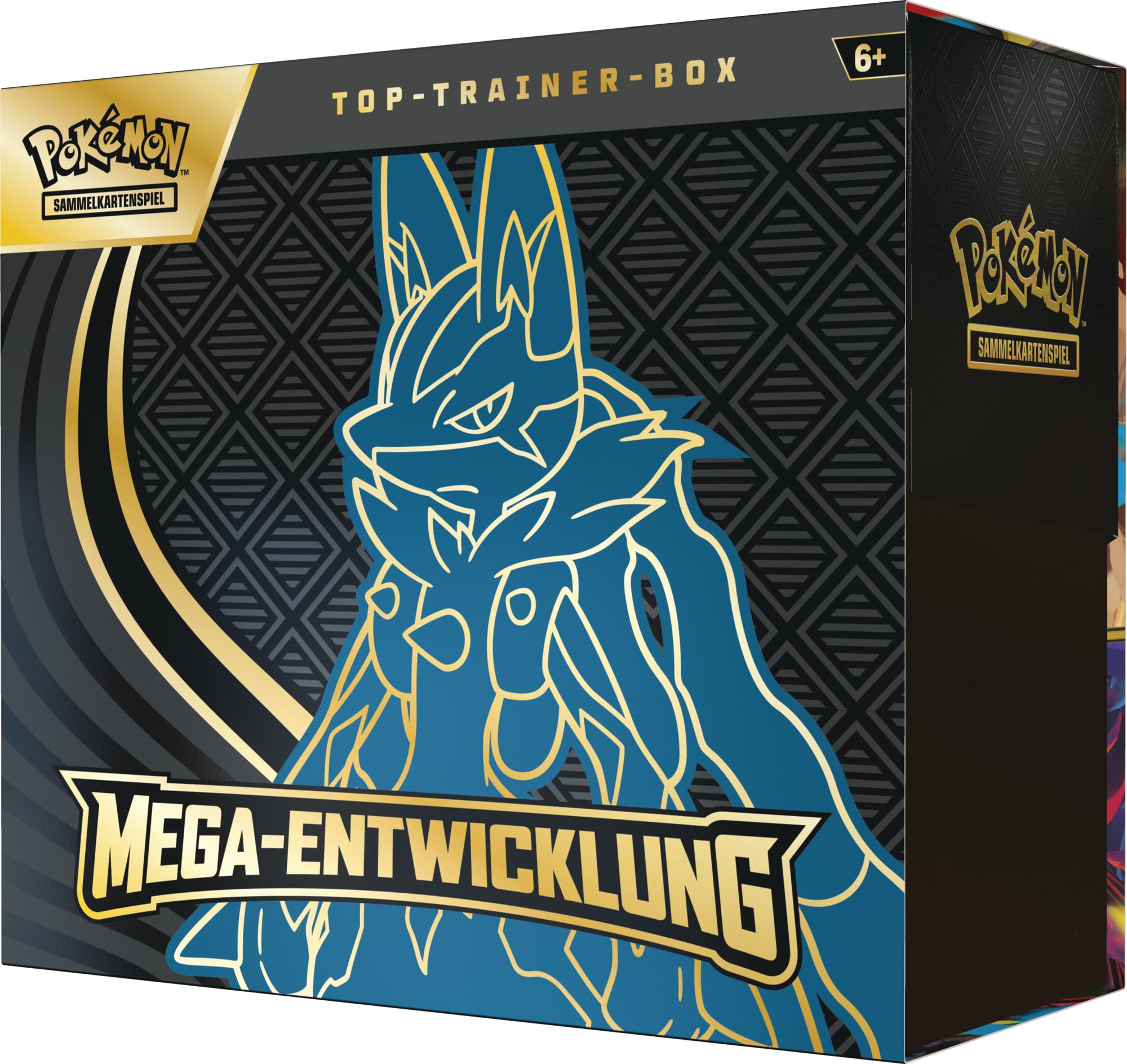 Pokémon-Sammelkartenspiel: Top-Trainer-Box Mega-Entwicklung: Lucario (1 Vollbild-Promokarte, 9 Boosterpacks & Zubehör)