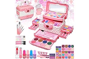 Kids Makeup Kit for Girls - Real Washable Non-Toxic Makeup Kit for Toddlers