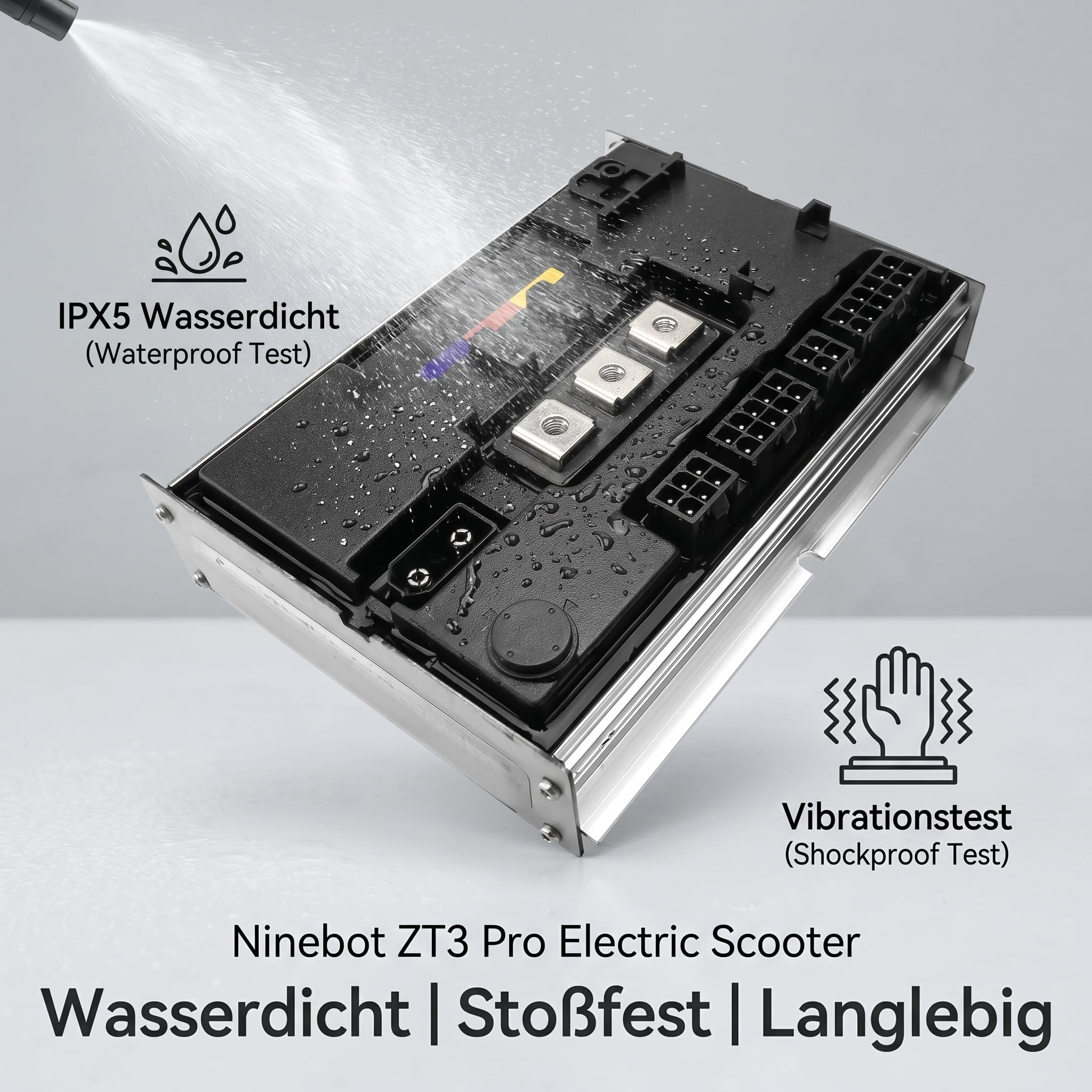Für NINEBOT für ZT3 Pro Elektroroller Geschwindigkeitsregler Ersatz, 48V 40 km/h Leistungsverbesserung, Metall-Kunststoff-Steuerplatine