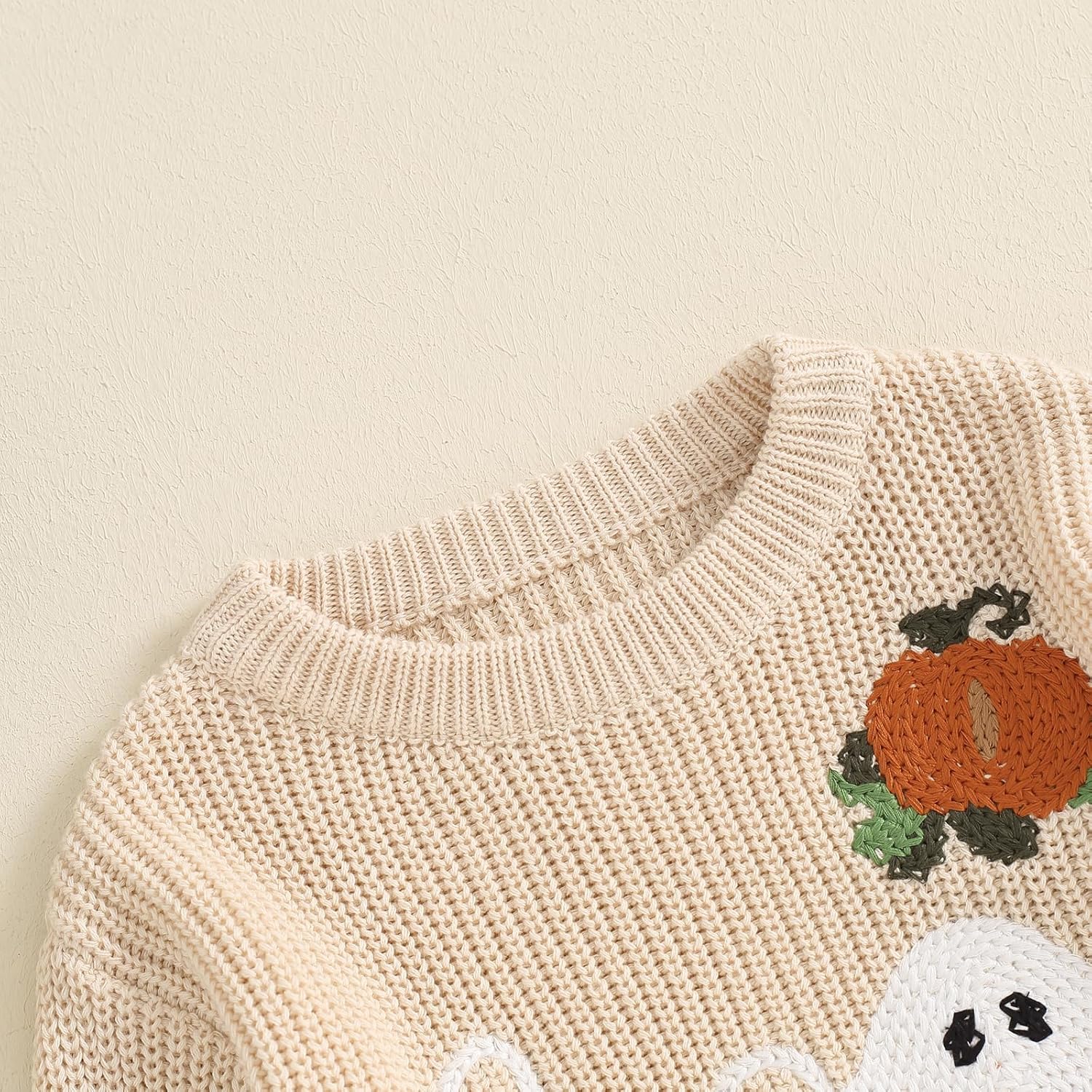 Baby Boy Girl Halloween Sweater Pumpkin Embroidery Long Sleeve Knit Pullover Sweatshirt Tops Toddler Halloween Clothes - Image 4