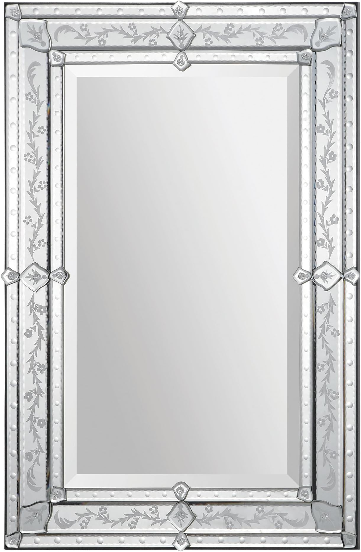 Ren-Wil NDD Vincenzo Mirror, Silver, Large