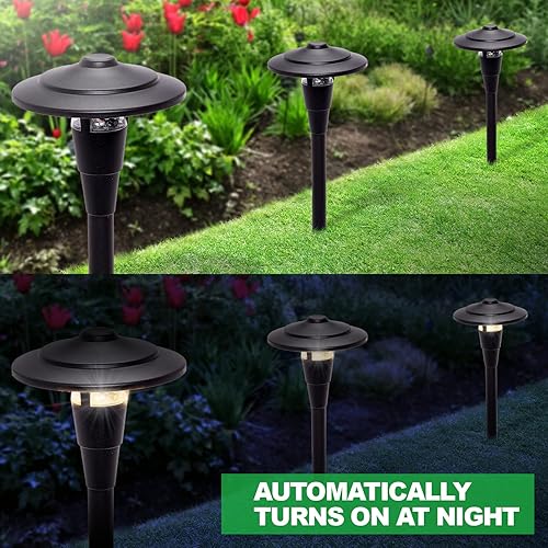 Miniatura 2 de GreenLighting Luces exteriores de bajo voltaje  Luces modernas de estaca de camino de horizonte  Luces de pasarela, luces de jardín y césped,