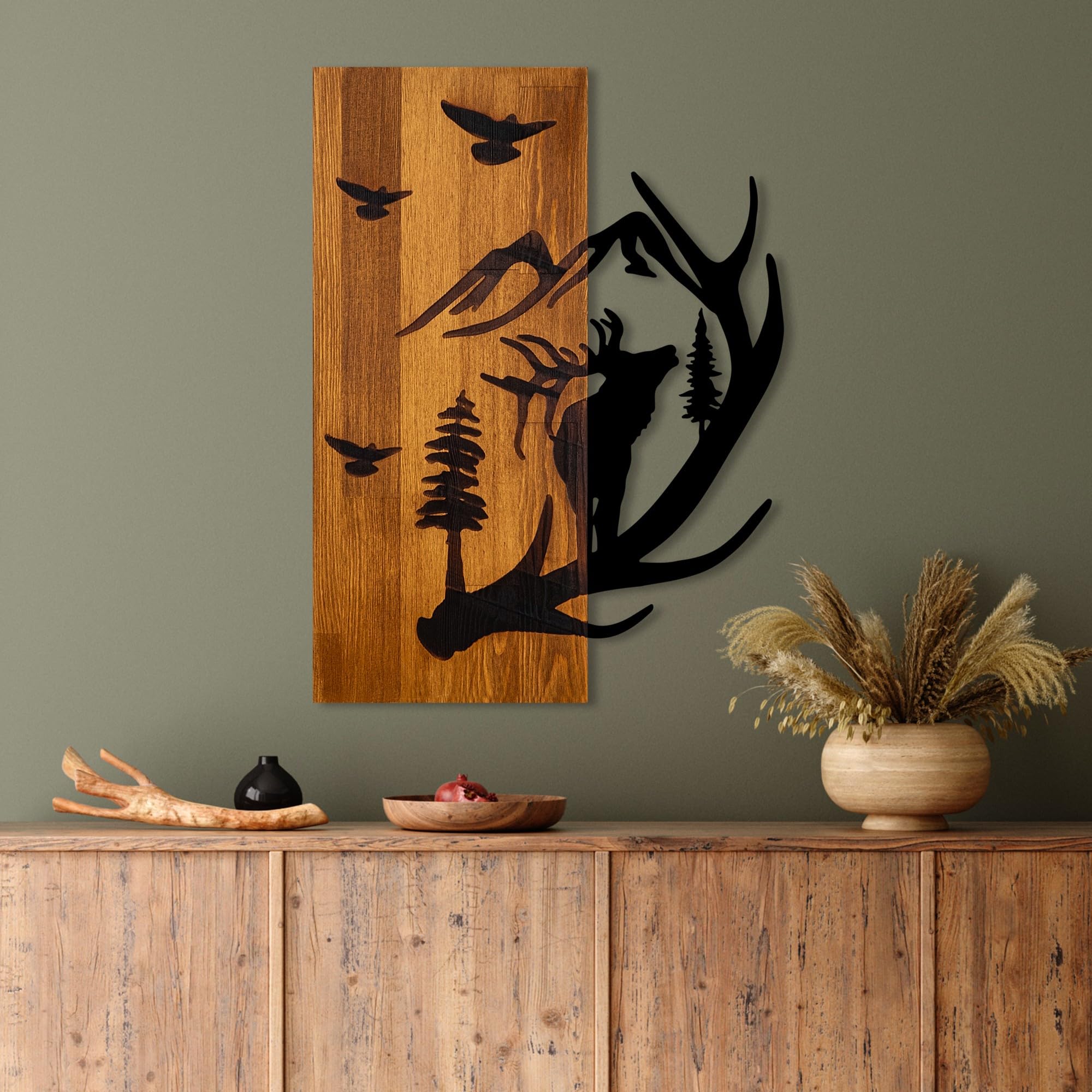 Décoration murale en bois Wallity pour un salon moderne chic