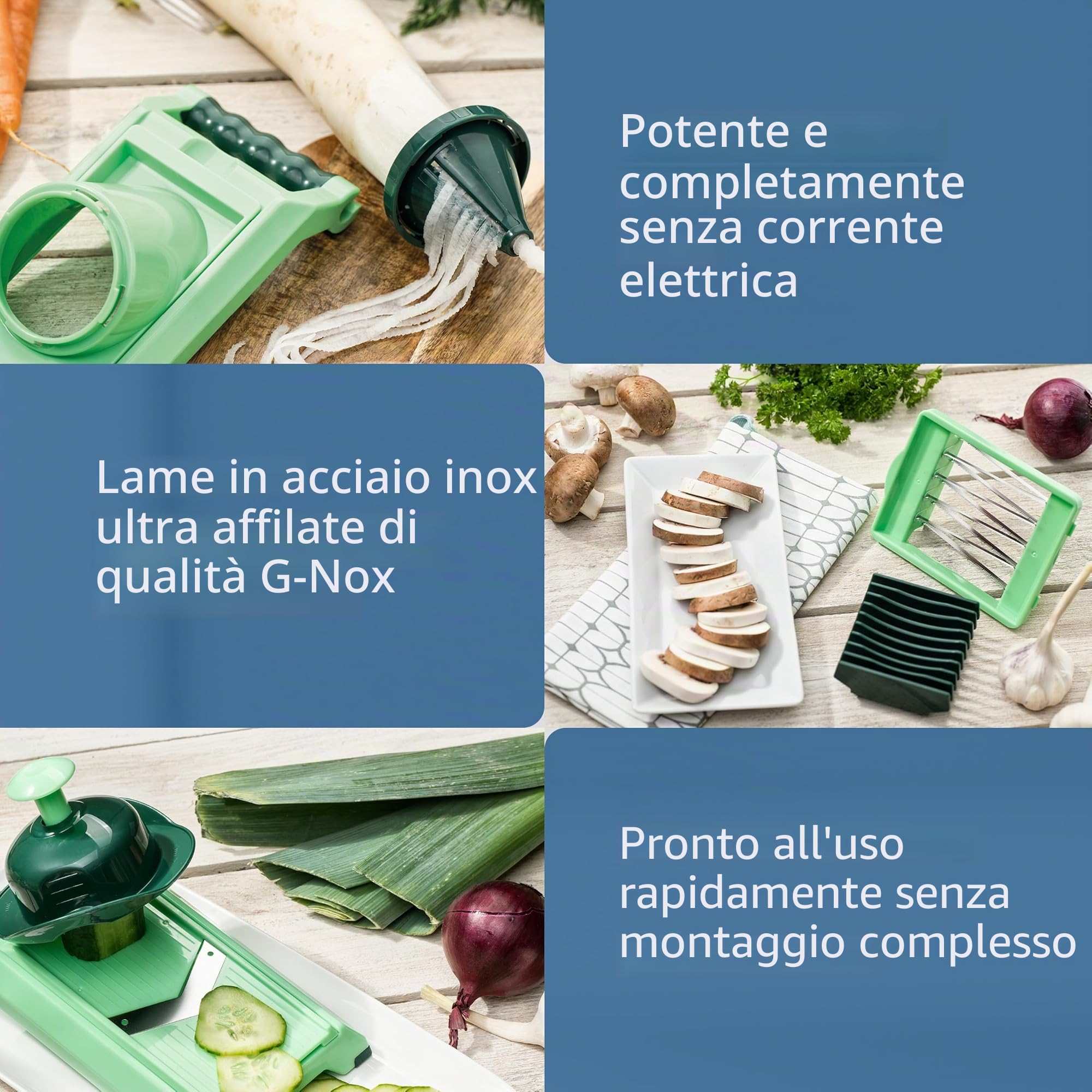 Genius A27060 Nicer Dicer Chef - Taglia frutta e verdura, Acciaio Inox, Plastica, 3300 ml