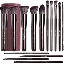 BS-MALL 14 Pcs Professional Makeup Brushes Set with Travel-friendly Case - Perfect for Eyeshadow Brush & Foundation Brush for Liquid Makeup - Gift for Daily Use & Multi Purpose Application