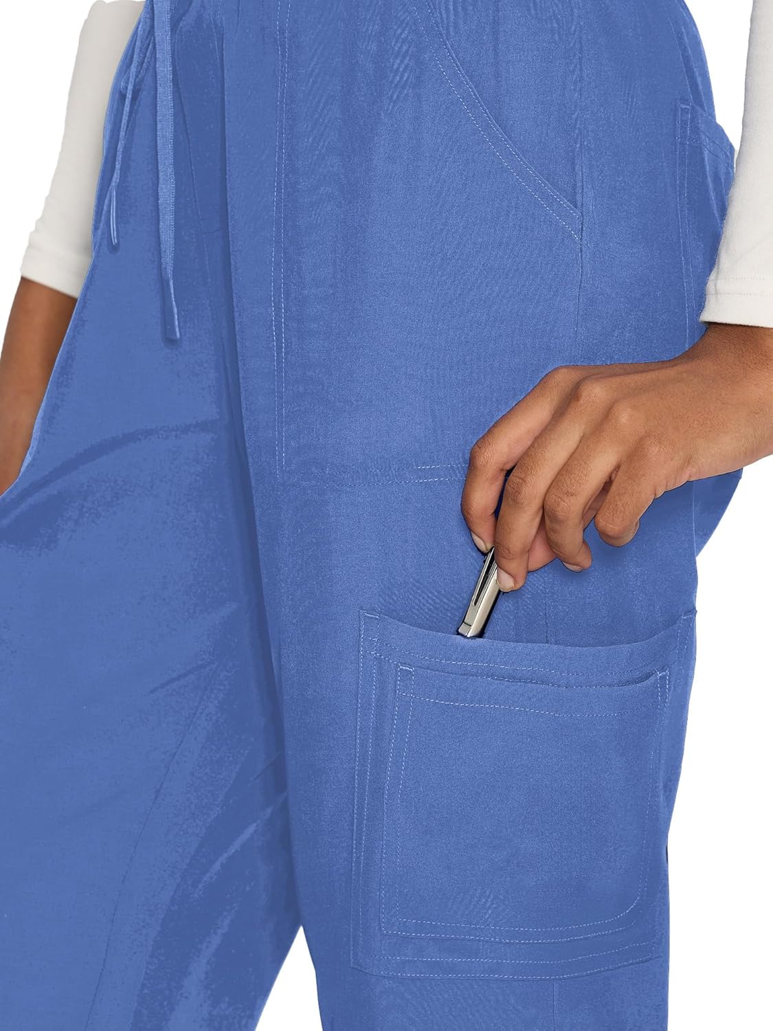 Women’s Scrub Pants – Soft Stretch Cargo with 8 Pockets, Loose Fit – Consider Sizing Down - Image 3
