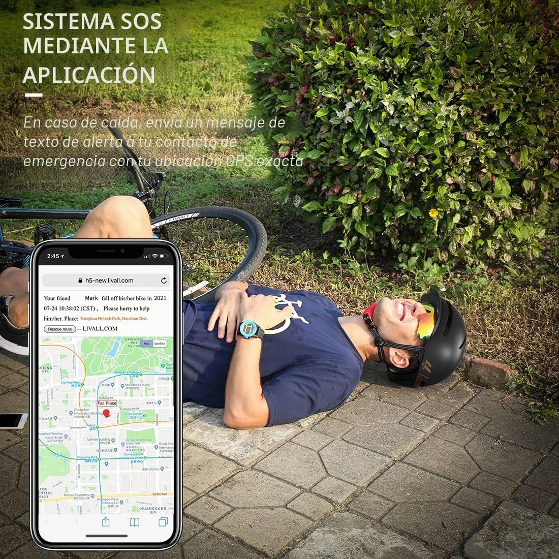 Casco de Bicicleta Inteligente LIVALL con Altavoces Premium, Casco de Ciclismo Bluetooth con Luces y Micrófono, Control Remoto y Alerta SOS, Mujeres y Hombres Adultos BH51M NSO