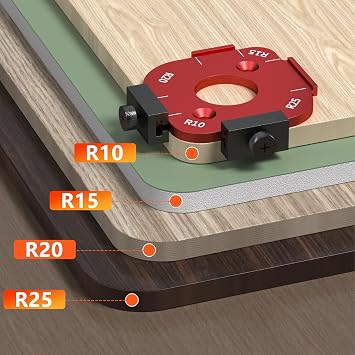 Router Templates and Jigs for Woodworking,Guides and Edge Guide for Precision Routing,Router Tool,Corner Radius Templates for Routers R10/R15/R20/R25/R30/R35/R40/R50
