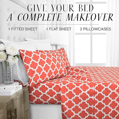 Miniatura 2 de Italian Luxury Juego de sábanas y fundas de almohada de tamaño matrimonial con bolsillos profundos, juegos de ropa de cama de microfibra, lavable a