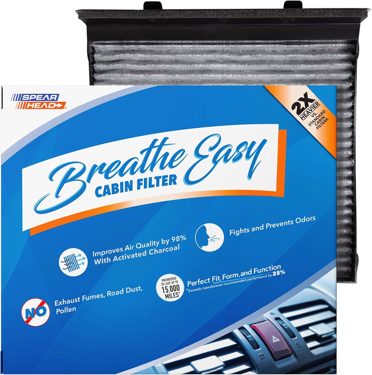 Spearhead Odor Defense Breathe Easy AC & Heater Cabin Air Filter (BE-930)