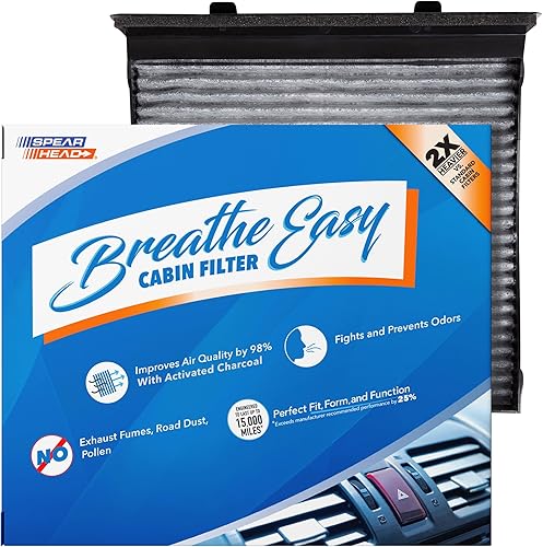 Spearhead Odor Defense Breathe Easy Filtro de aire de cabina | Compatible con 16-17 Crosstrek, 09-18 Forester, 08-16 Impreza, 15-21 WRX y WRX STI,