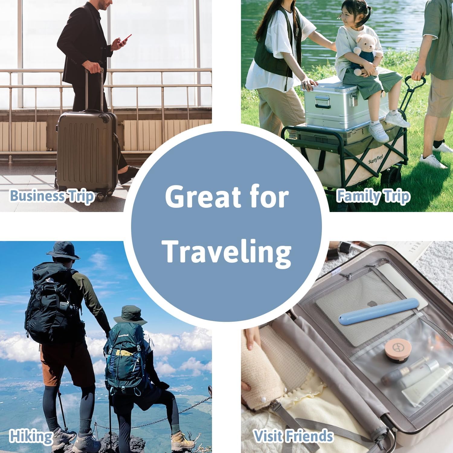 4 Pack Toothbrush Travel Case in 4 Colors. Portable, Breathable Holder. Ideal for Travel, Camping, Home, School, Business. Keeps Toothbrushes Clean, Dry. Compact Design for Easy Carrying.