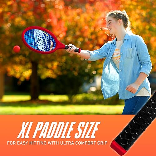 Miniatura 3 de Nerf Small Driveway Tennis Set for Kids - 2 Player Kids Tennis Set - Rackets and Foam Ball - Indoor + Outdoor - (2) Rackets + Foam Ball Included