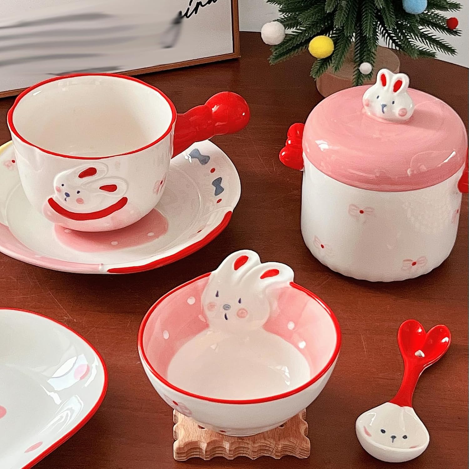 Hand-painted girl's lovely tableware ceramic simple personality -6 inch bowl