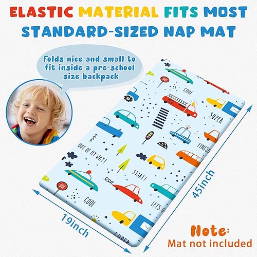 Miniatura 2 de Mixweer 4 sábanas para cuna de guardería para niños pequeños y preescolares de 19 x 45 pulgadas, sábana para siesta para niños, suave y