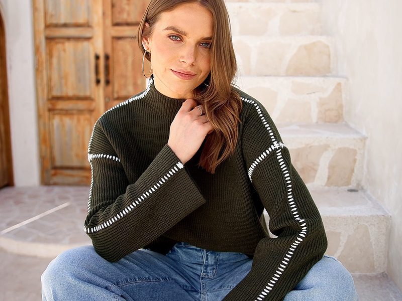 最安値！ theredthread S knit fit tops Cordelia- Hand knitting pattern in Kelbourne Woolens Skipper