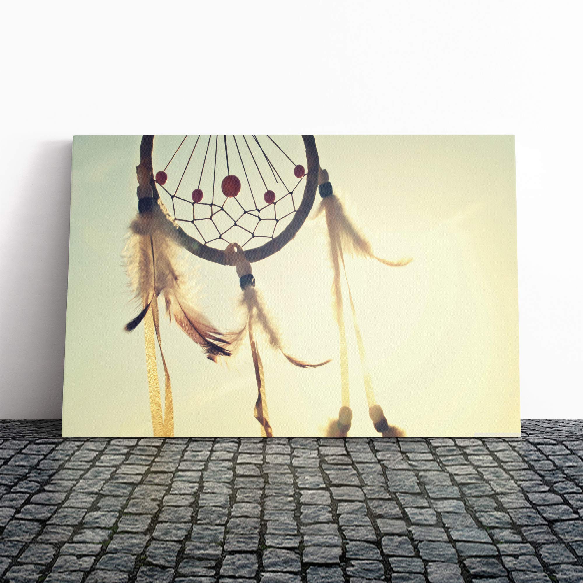 Dreamcatcher Canvas Print | Gallery Wrapped 30mm Frame Wall Art | 30x20 inches | Ready to Hang | Modern Picture | Living Room Bedroom Lounge Office