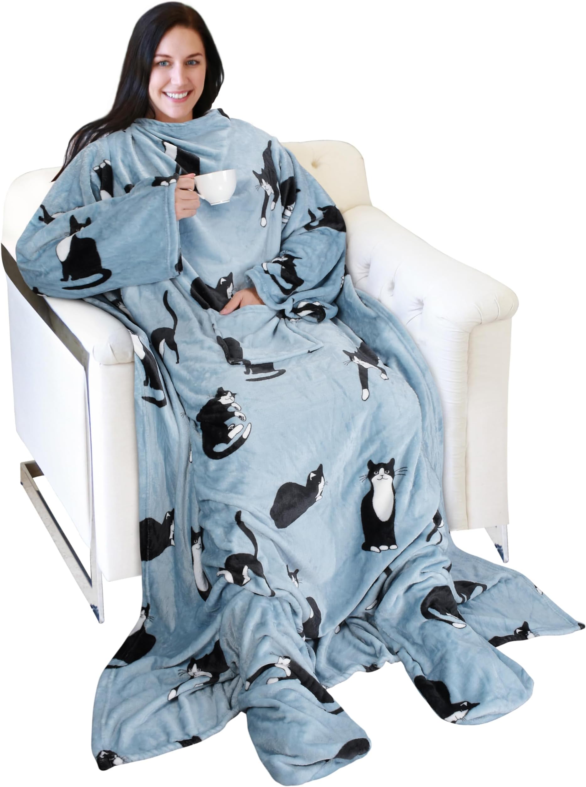Amazon Robe Blanket Amazon.com: Catalonia Wearable Blanket with Sleeves and Pocket, Soft ...