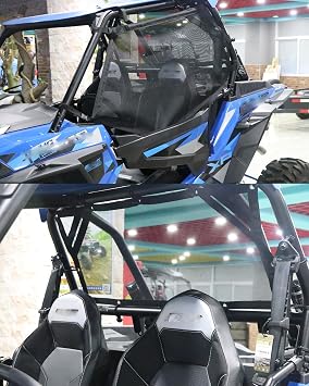 For UTV Window Net, Front back Right & Left Window Shade Shield Net Cover, Roll Cage Mesh Guard, Door Scratch Prevention Fit for Polaris RZR 570 800 800s 900 turbo s 1000 RZR XP Polaris Ace 2015-2019