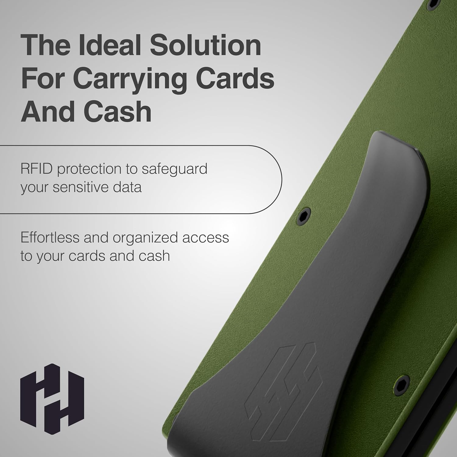 Hayvenhurst Wallet For Men - Reinvented Design Men's Wallet - Slim, Minimalistic & Seamless, Blocks RFID Scanners with a Money Clip (Matte Olive) | Reinvented Design, Slim, Minimalistic, Seamless, Blocks RFID Scanners, with a Money Clip - Image 5