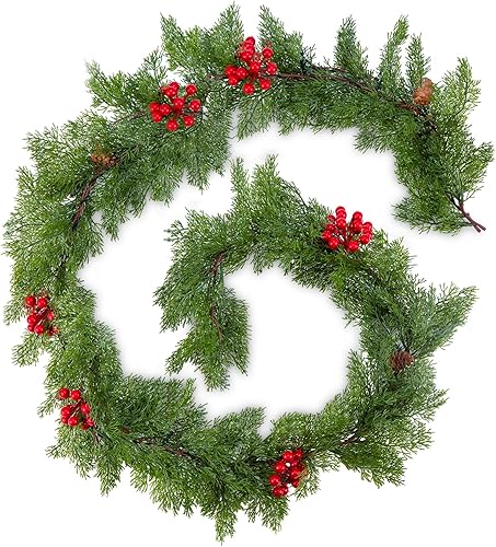 Miniatura 1 de Guirnalda de Navidad de 6 pies con 20 luces LED, guirnalda de Navidad para el hogar, boda, decoración de fiesta