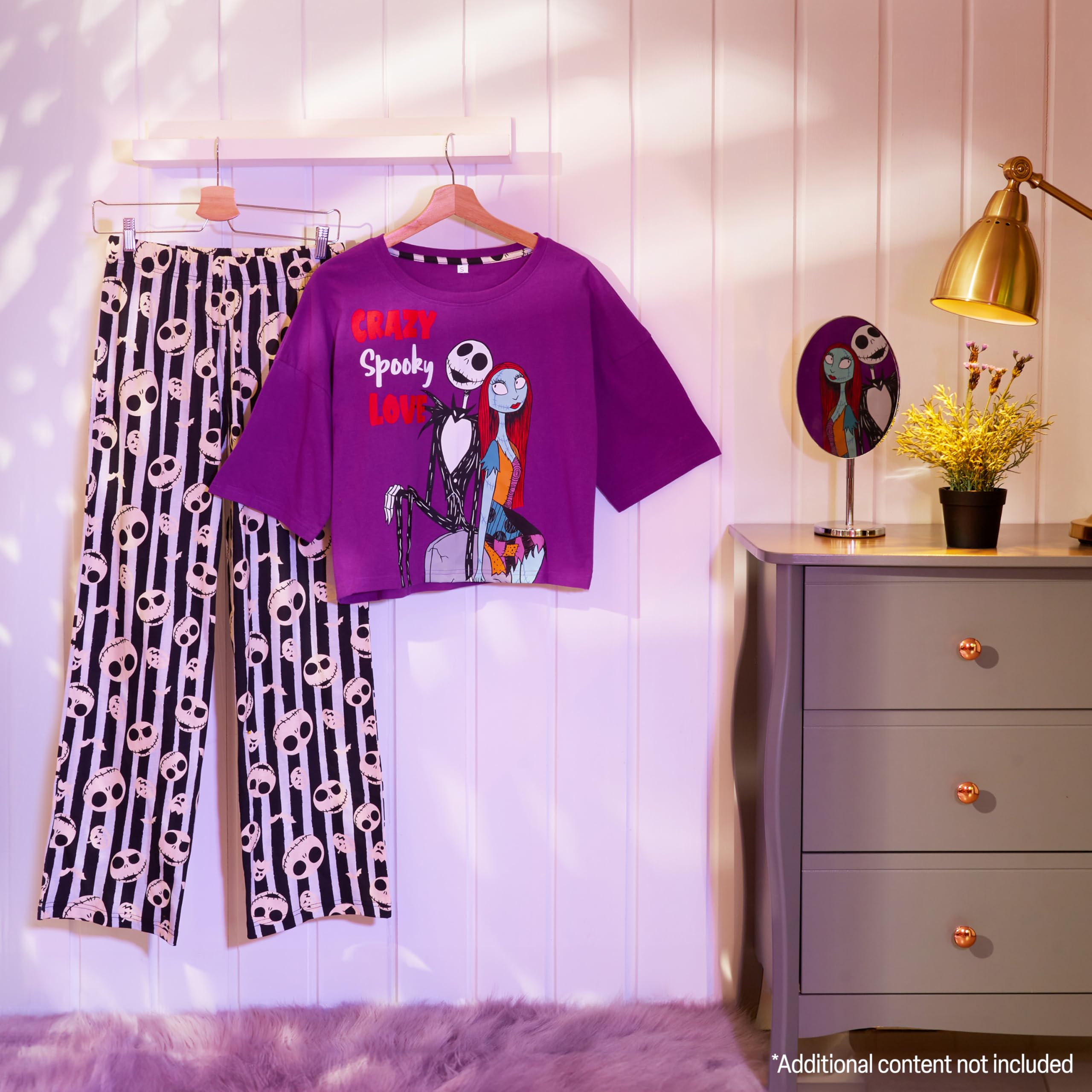 Disney Pigiama Donna - Pigiama Donna Cotone Lungo a Manica Corta S-XL Pigiami Due Pezzi - Regali Donna